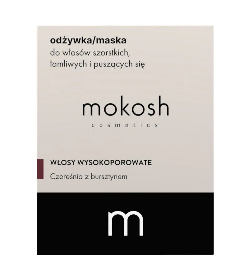 Mokosh Odżywka/Maska do włosów szorstkich, łamliwych i puszących się Czeresnia z Bursztynem 180 ml