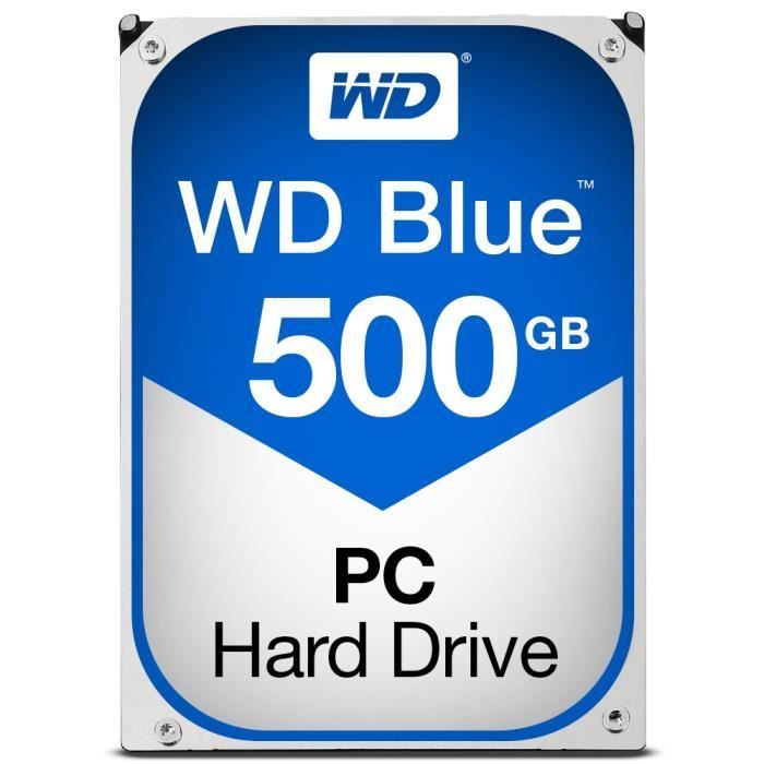 Disque dur interne Western Digital Blue - 500 Go - SATA 6Gb/s - 3.5