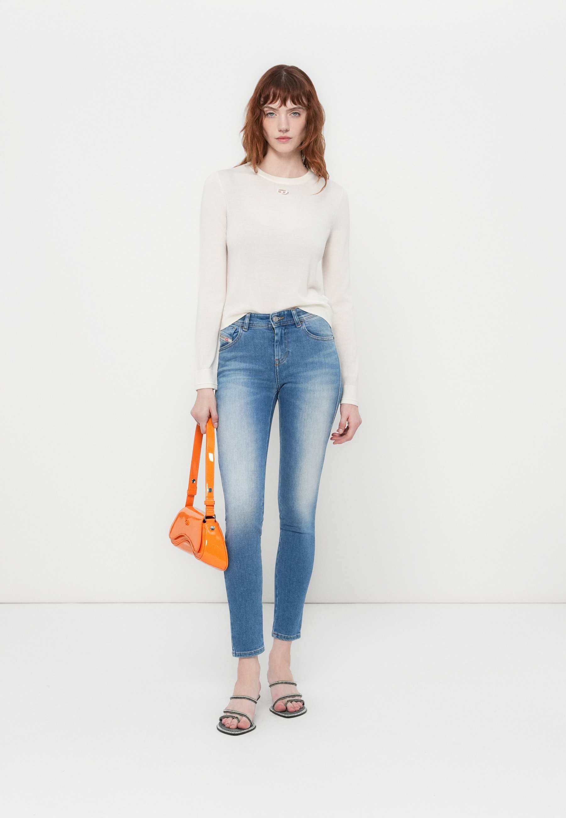 Diesel SLANDY - Skinny Fit jeans - blauw