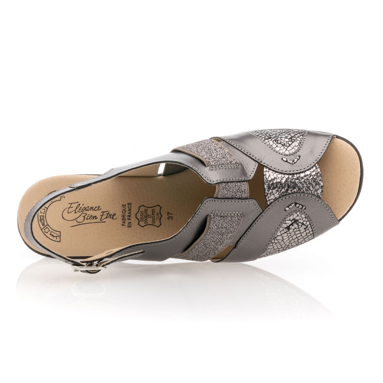 Graue Damen-Komfortschuhe