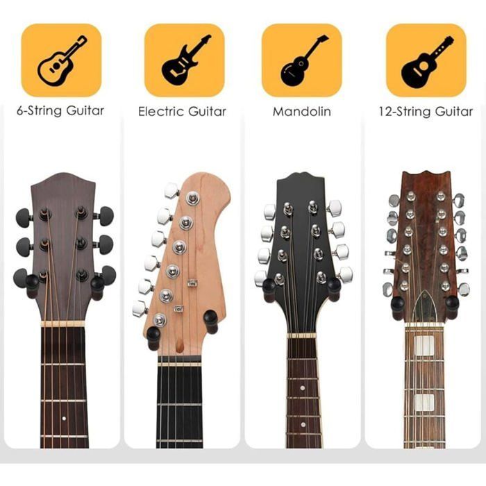 Rotating V-shaped guitar stand, set of 2, with screws