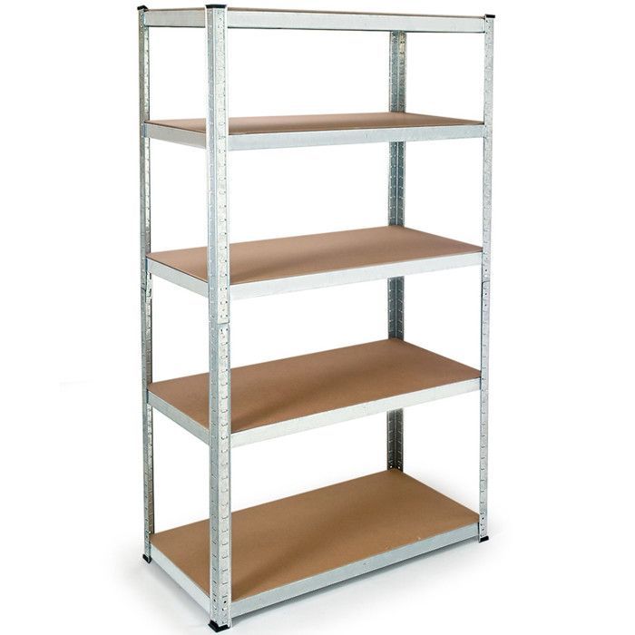 IDMARKET Modulares, robustes Metallregalsystem mit 5 Regalböden