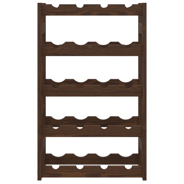 vidaXL Casier à bouteilles pour 20 bouteilles marron bois pin solide 373390