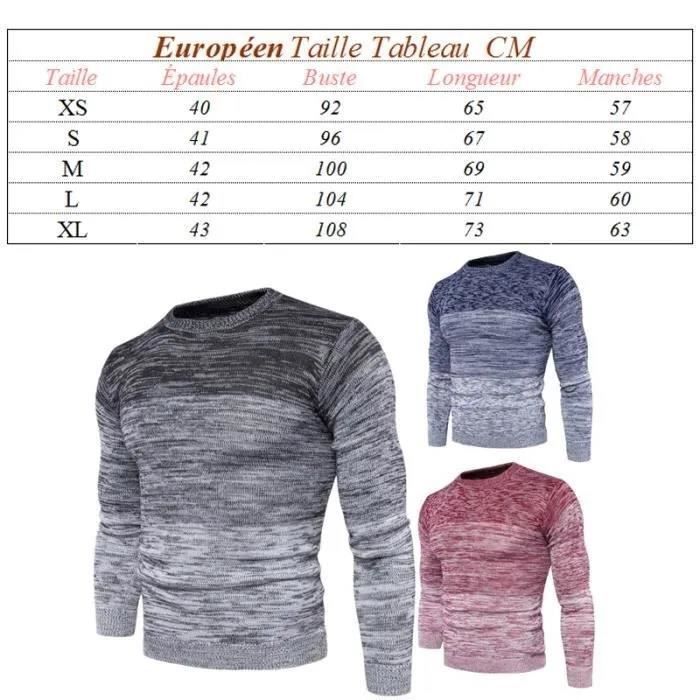 Jersey de cuello redondo para hombre - FONDUPIN - Invierno - Manga larga - Azul