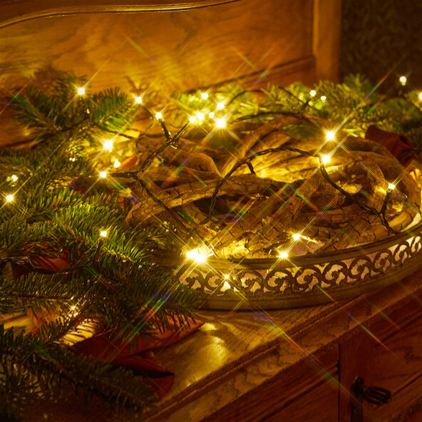 Cordão de luzes 2 em 1, com 80 LEDs.