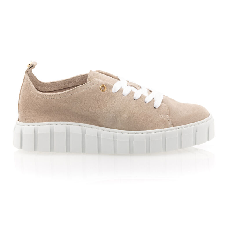 Zapatillas deportivas para mujer color beige.