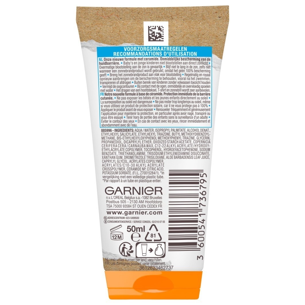 Garnier sauļošanās līdzeklis Ambre Solaire Kids Sensitive Expert SPF50+ - 50 ml