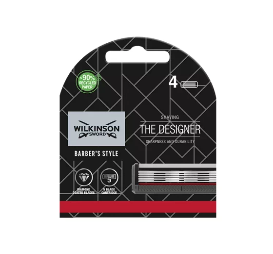 Wilkinson Sword Barber's Style The Designer wkłady do maszynki do golenia dla mężczyzn 4 sztuki