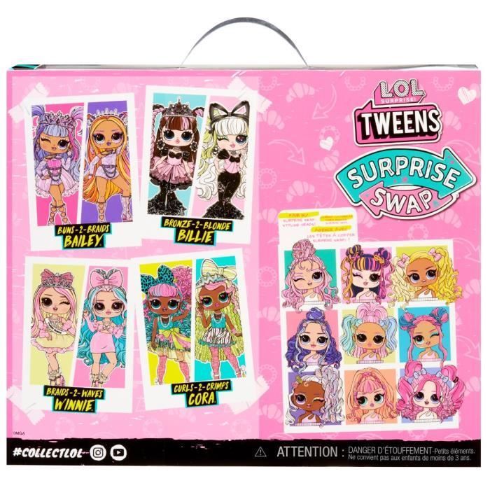 LOL Surprise Tweens Surprise Swap Fashion Doll - Bronze - 2 - Blonde Billie - 1 Tweens doll 17cm, 1 mini styling head and accessories