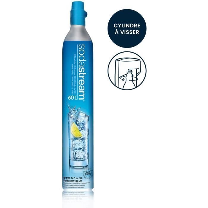 SODASTREAM-kaasun täyttö - Alkuperäinen kierrettävä järjestelmä - Valmistaa jopa 60 litraa hiilihapotettua vettä