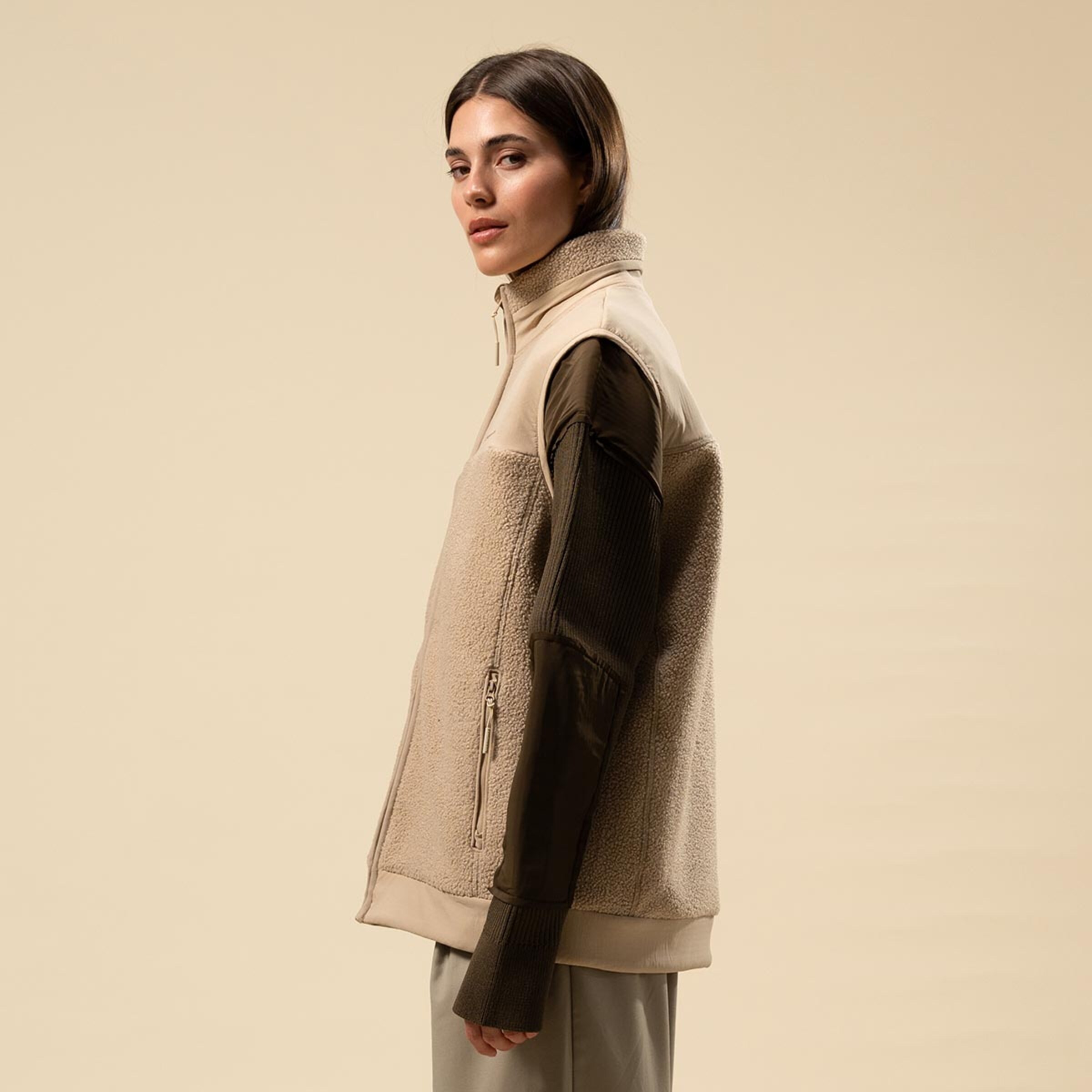 Gilet polaire quotidien couleur grès