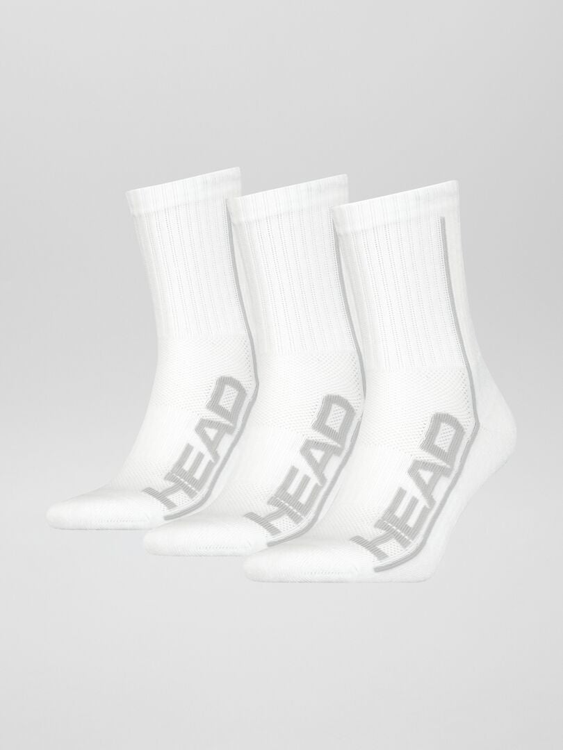 Set van 3 paar sportsokken - WIT