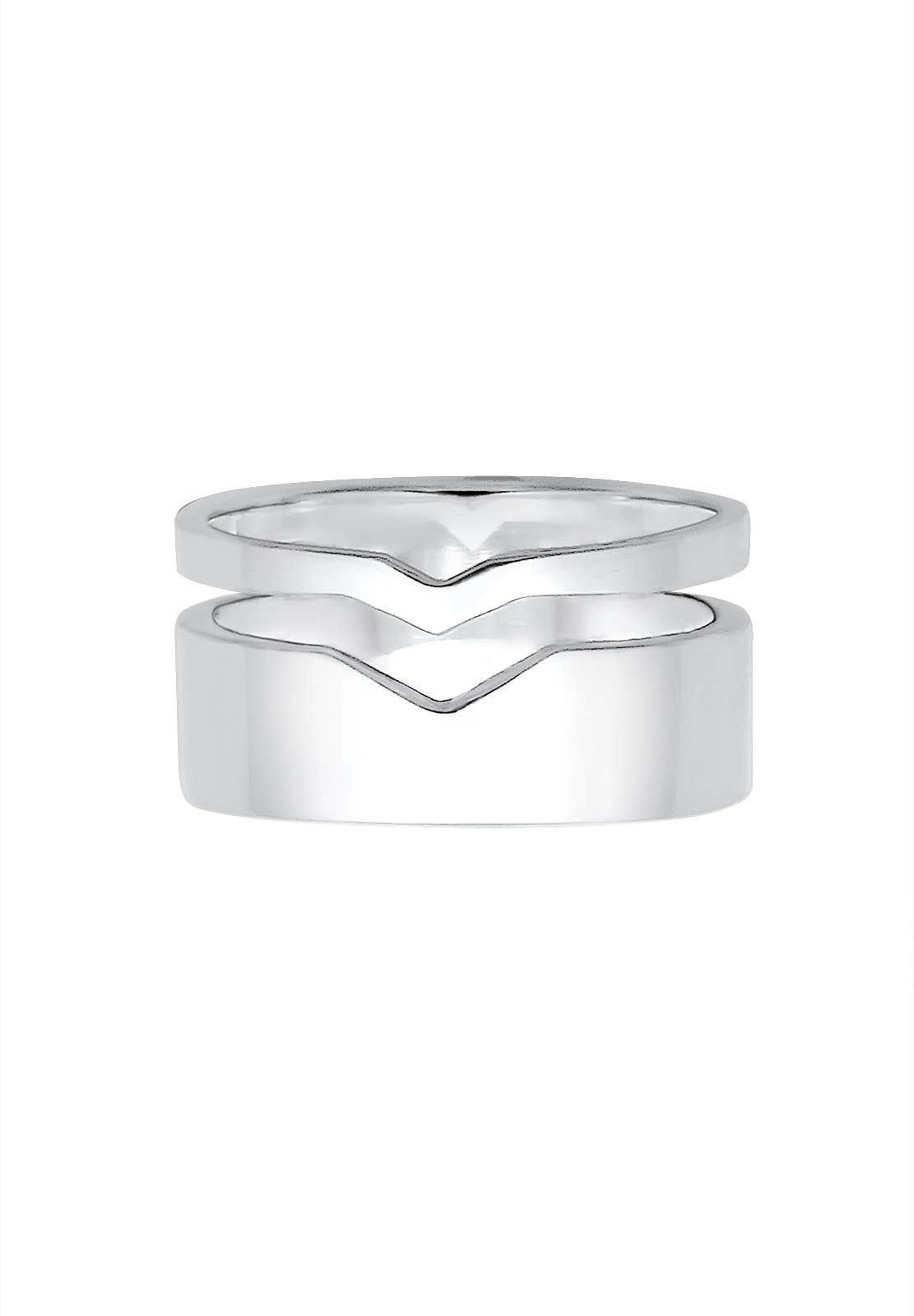 Elli Femme Découpée Tendance de Base en Argent Sterling 925