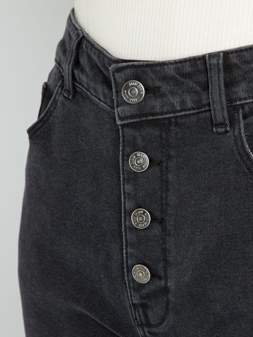 Calça jeans mom de cintura super alta - Tamanho 34 - PRETA