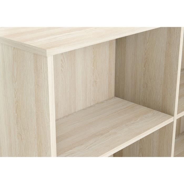DEMEYERE Bureau d'angle contemporain décor chêne Shannon - L 112 cm - NAGANO