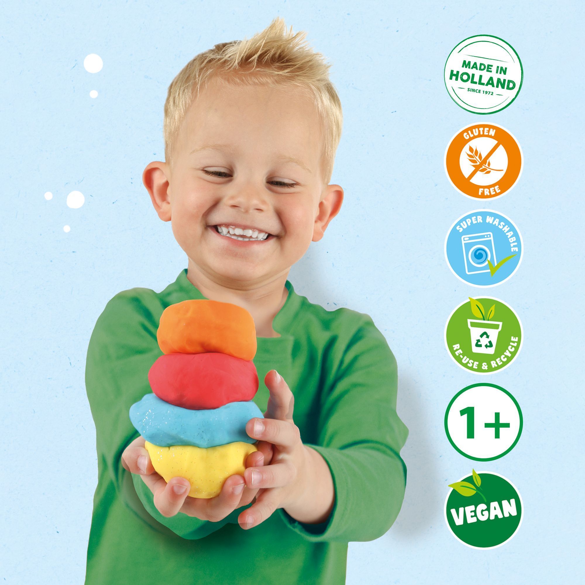 Feel Good Modeling Clay - SES Creative - Dough - Natural (4 x 90g) - Natural Color - Creative and Fun Activity - Age: 1+
