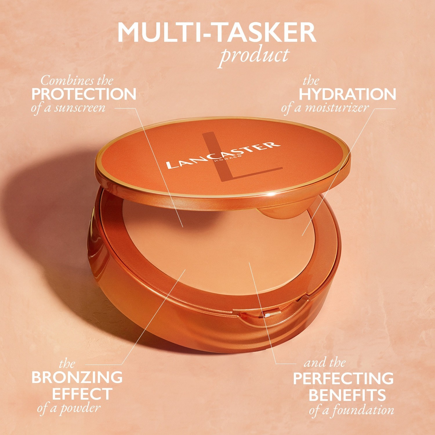 Lancaster Sun Make-up Infinite Bronze tonēts saules aizsargkrēms ar SPF 50 - 9 g