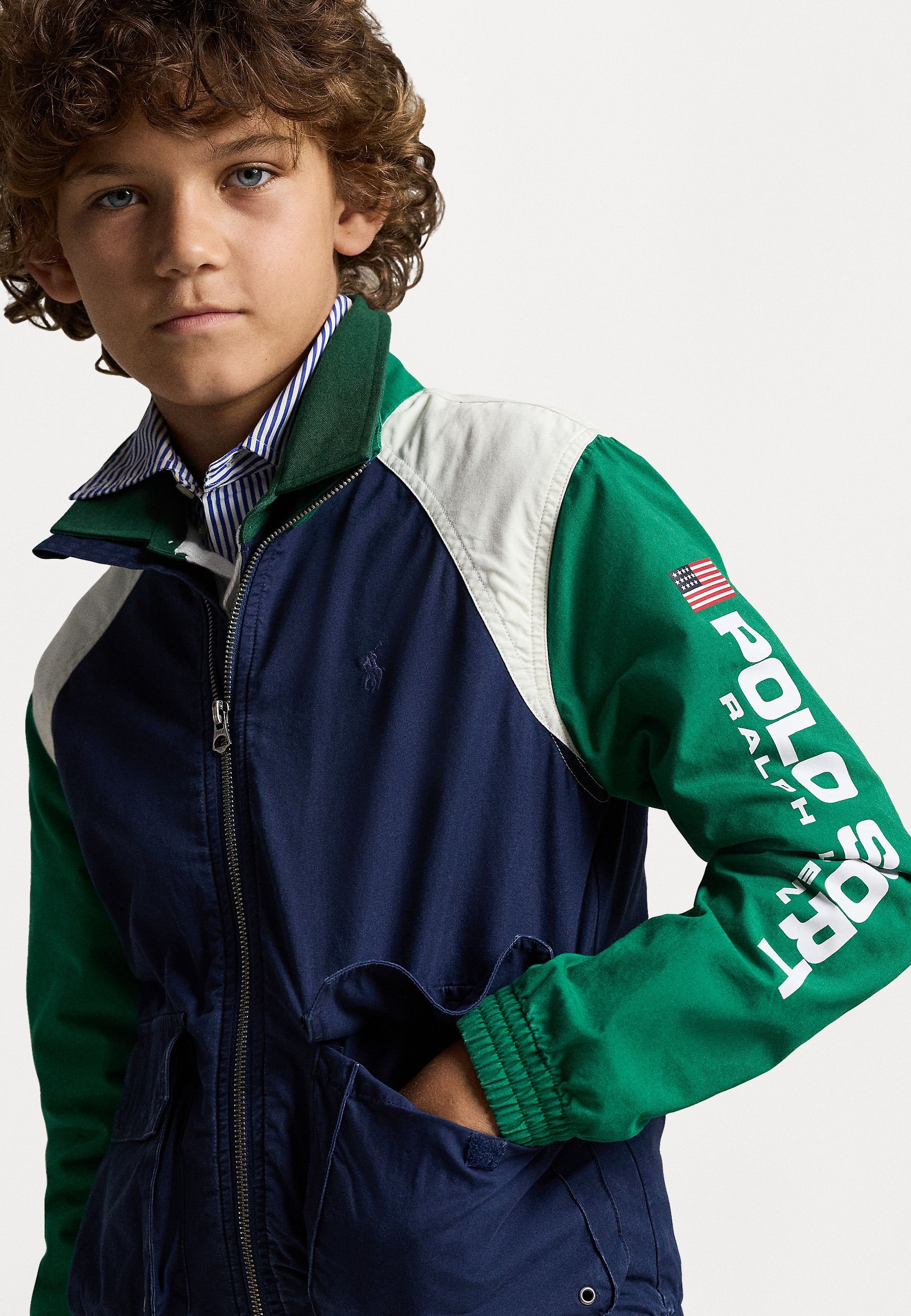 POLO SPORTOVNÍ BUNDA Z BAVLNY Z POPELINU - Větrovka - multi