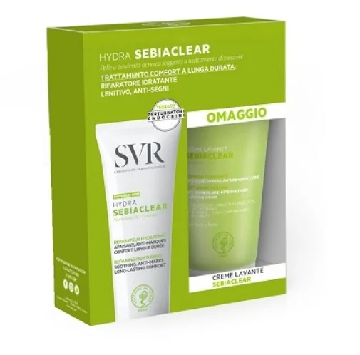 SVR Sebiaclear Hydra Set 40 ml + Reinigingscrème 55 ml. Geschikt voor gecombineerde en vette huid.
