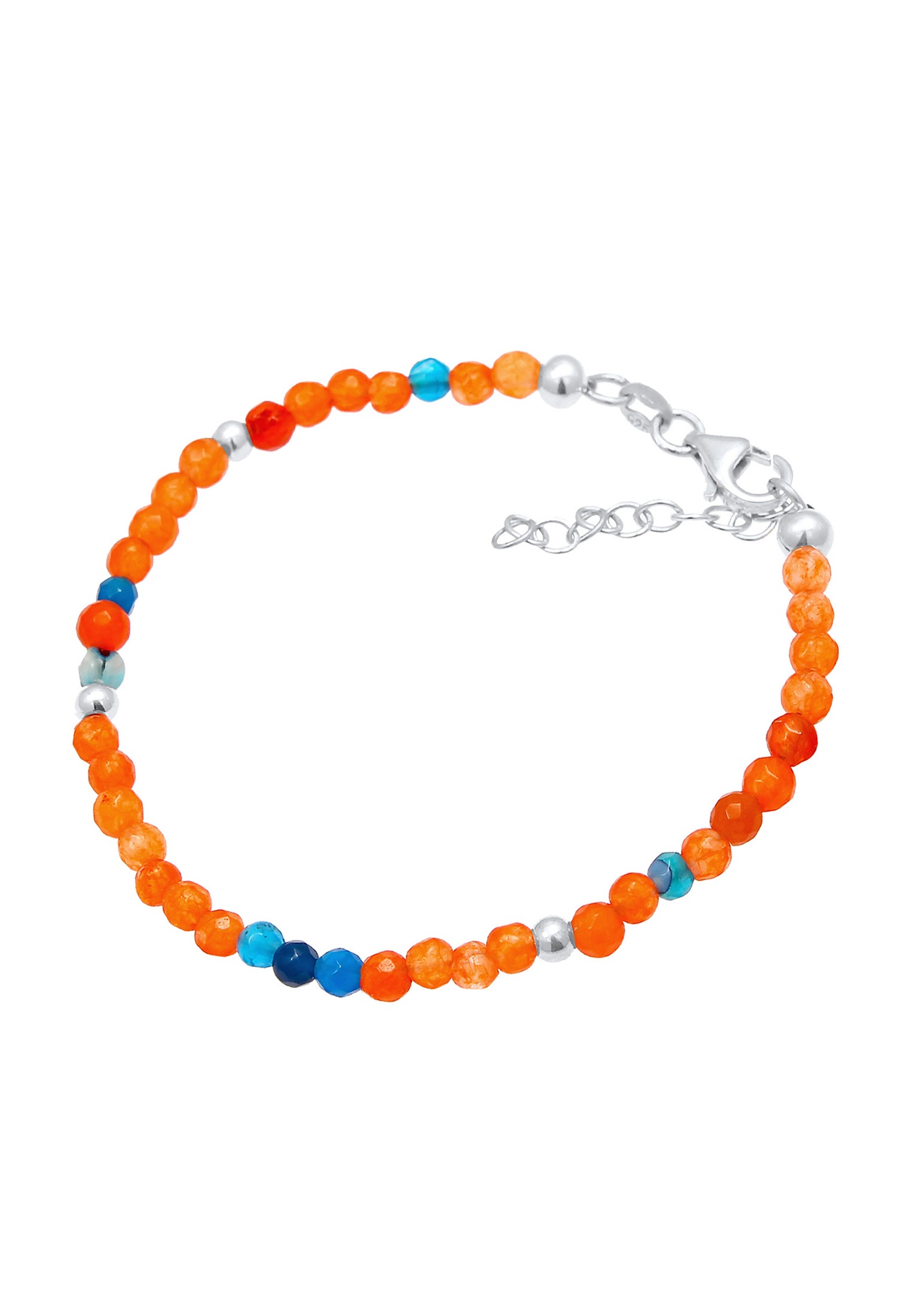 Nenalina Boules d'agate pour femmes, perles de plage colorées en 925/1000 argent massif