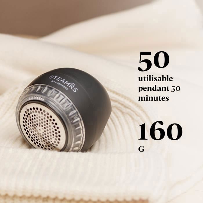 Anti-nupping - Kraftig anti-nupping - Elektrisk lofjerner - STEAMRS - Deluxe - Trådløs - Svart - 8800 o/min