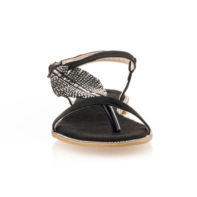 Női fekete flip-flop papucsok / tanga szandálok