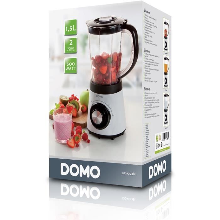 Frullatore - Mixer - DOMO - DO9203BL - 500 W - 1,5 L - Grigio