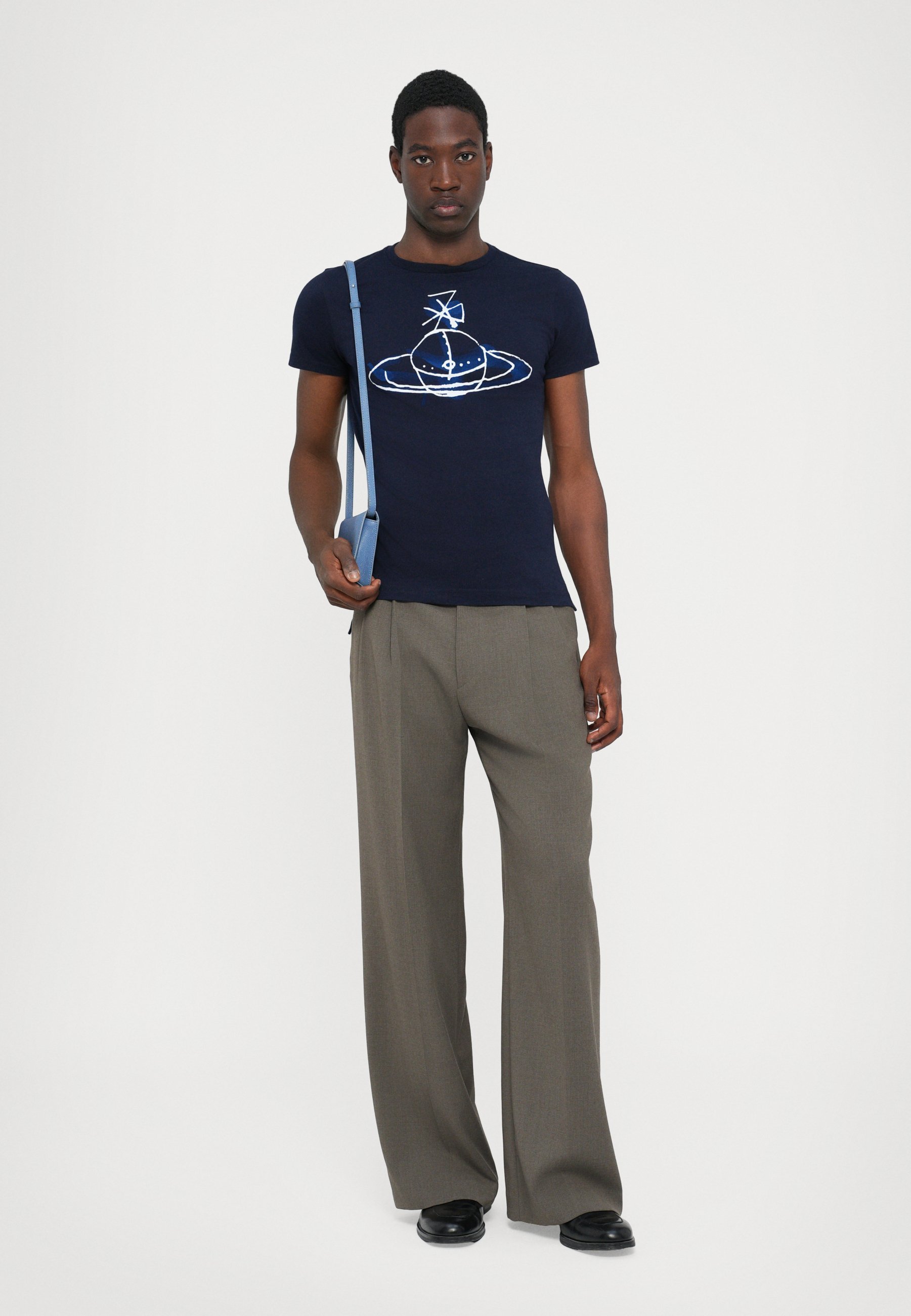 Vivienne Westwood DRAWN ORB PERU UNISEX - T-shirt stampata - blu navy