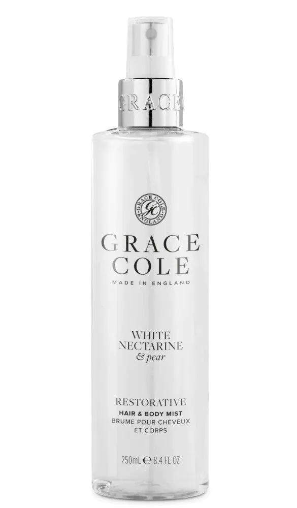 Grace Cole Mgiełka do włosów i ciała Biała Nektarynka i Gruszka 250 ml