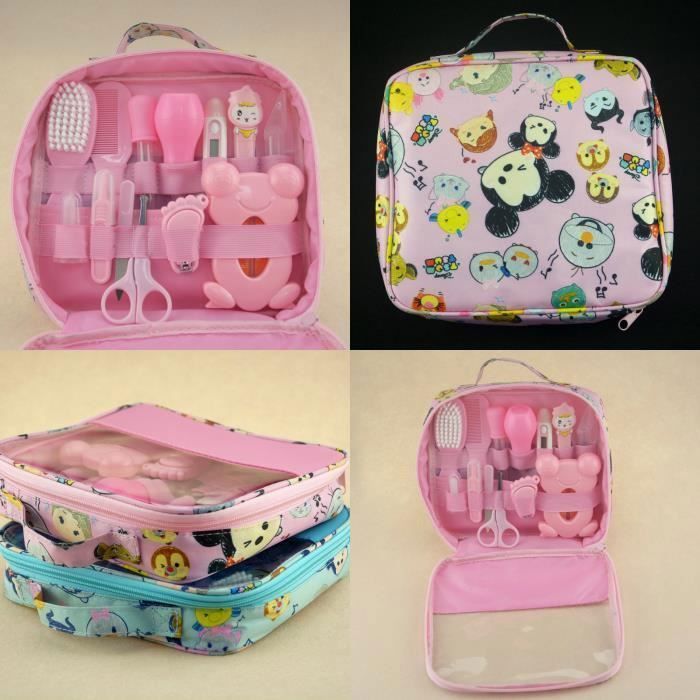 Kit de artículos de aseo esenciales para el cuidado y la salud del bebé - Rosa
