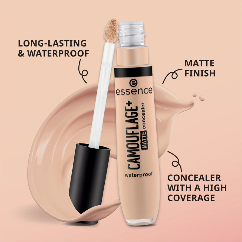 tekutý korektor essence CAMOUFLAGE+ MATTE s matným finišom