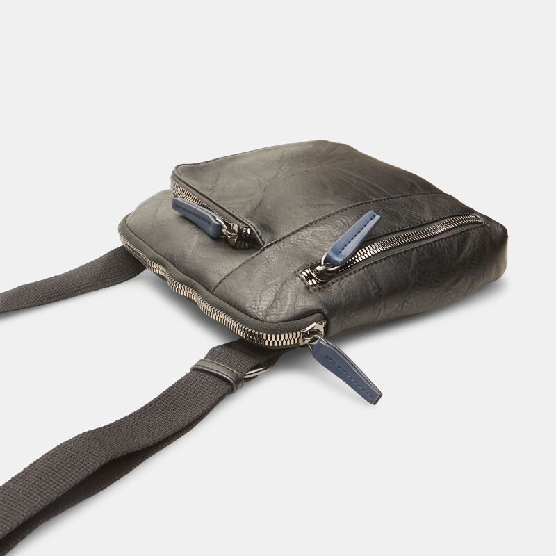 Borsa a tracolla con tre zip