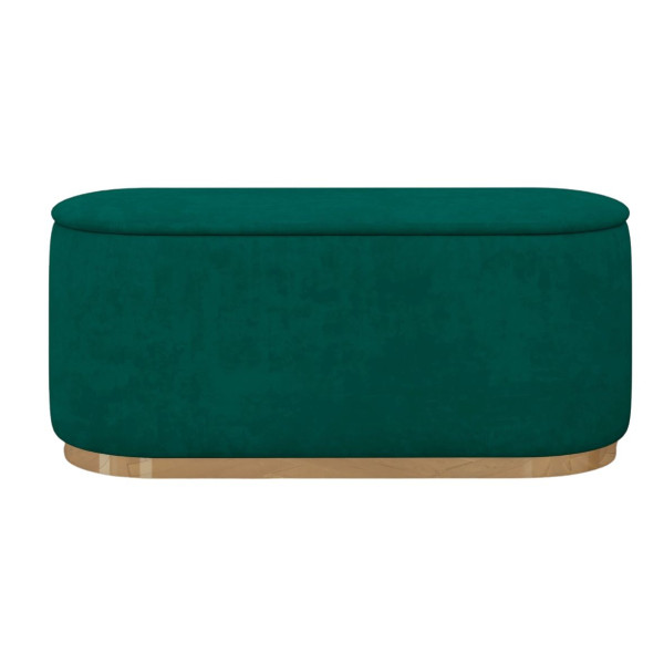 Zielony owalny puf ze schowkiem Dancan SCARLETT/110 cm