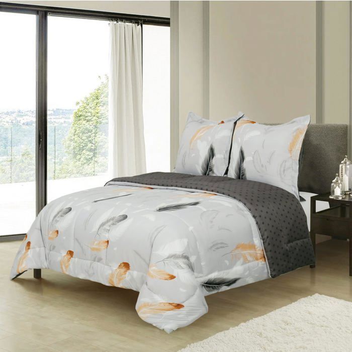 Couette Chaude 600 gsm 220x240cm+65x65cmx2 Confortable douceur extrême  EL-2022-037