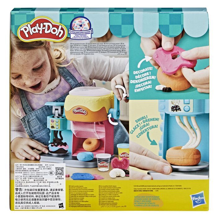 Play-Doh Donut Drop Shop, modeling clay set, pretend food toy, creative activities for children, ages 3 and up