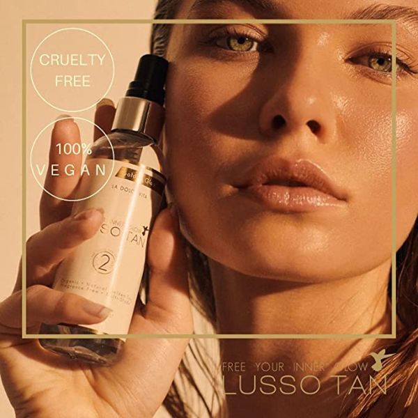 Lusso Tan Golden Glow opalovací sprej na obličej a ruce 100ml