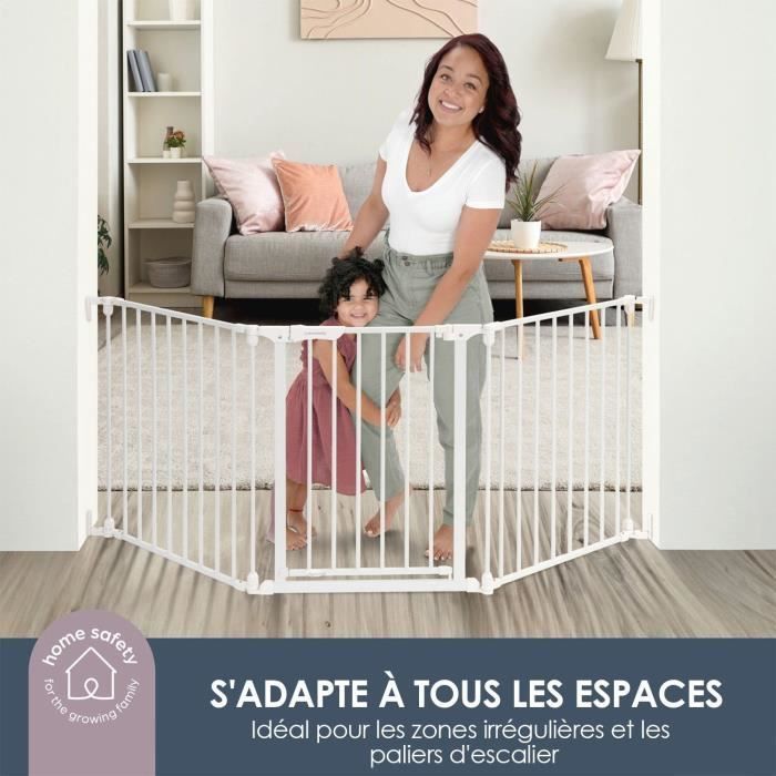 Cancelletto di sicurezza per bambini - Discovery 3 - DREAMBABY - da 74,5 cm a 1,95 m - Bianco