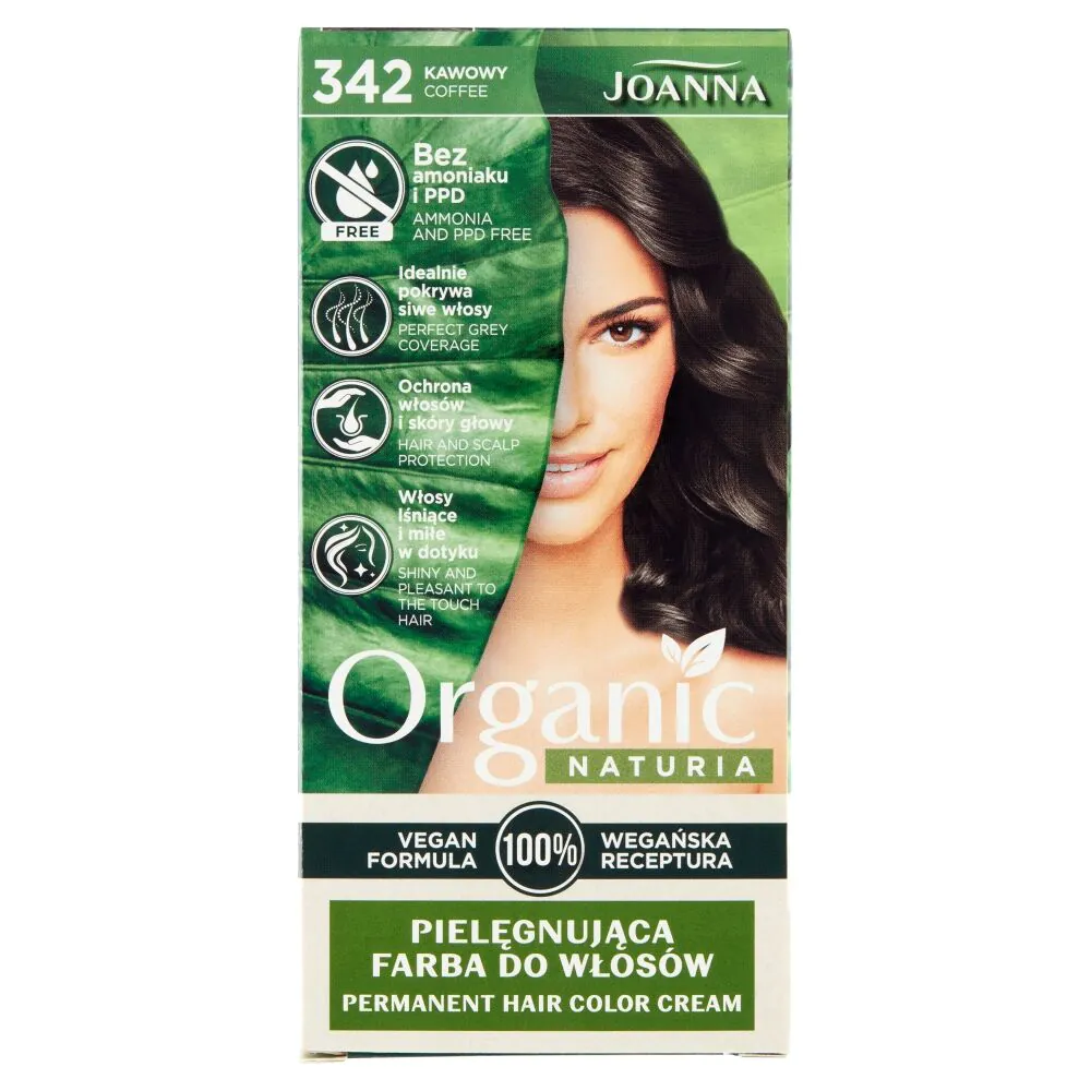 Joanna Naturia Organic Vegan Farba do włosów Kawowy 342