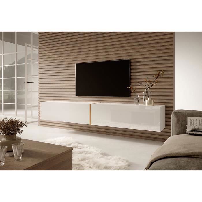 Mueble para TV - Blanco - Bisira - 200 x 31,6 x 30