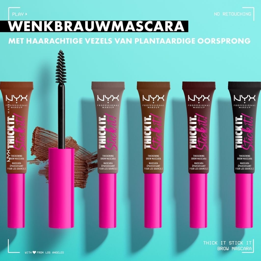 NYX Professional Makeup Eyebrow Gel Pride Makeup Thick it. Stick it! Antakių tušas – 7 ml