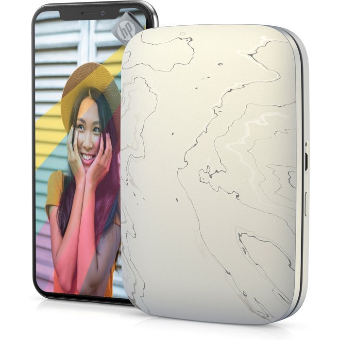 Portable photo printer - HP - SPROCKET SELECT - Zink - 2.3 x 3.4 inch sticky-back photo paper