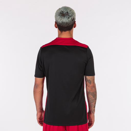 Camiseta Manga Corta Joma Championship Vi Negro Rojo