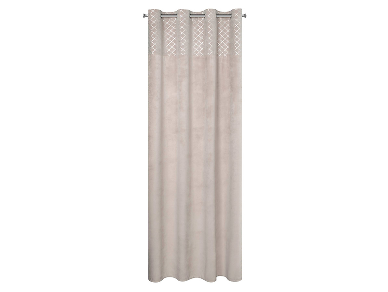 Zasłona Hazel przelotki 140x250 cm beżowo-srebrna