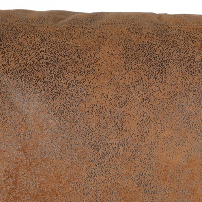 Divano letto angolare reversibile a 4 posti - Tessuto marrone vintage - L 244 x P 151 x H 90 cm - HAMILTON - Prodotto in Ucraina