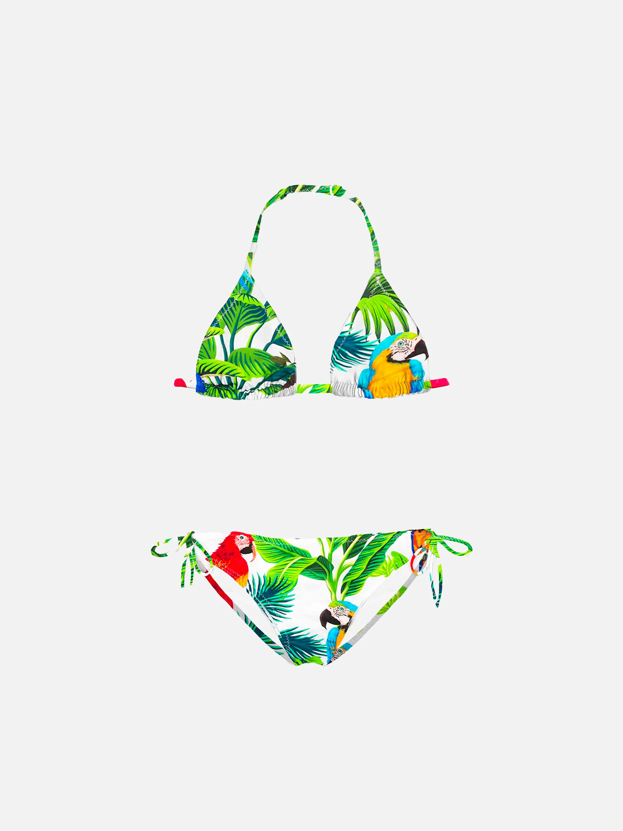 Babybikini met papegaaienprint