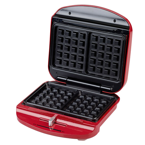 Waffeleisen, Belgische Waffel, rot