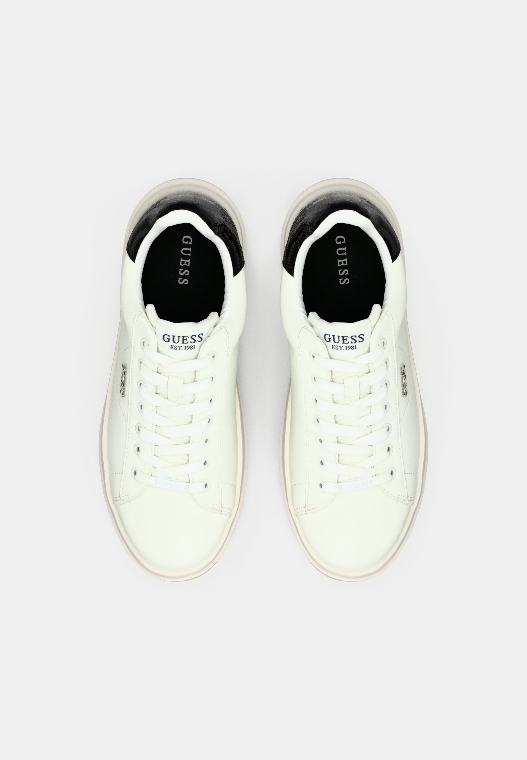 Guess ELBINA - Sneakers - wit/zwart