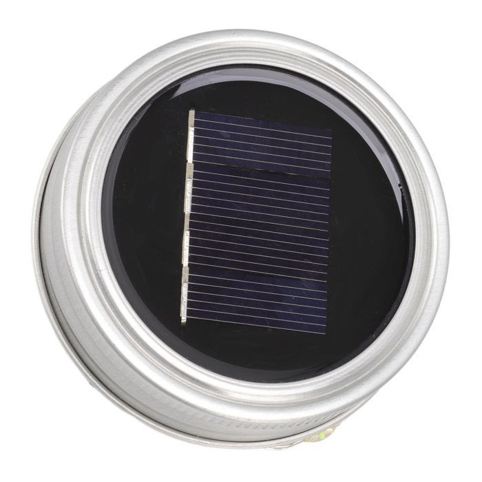 Couvercle de Pot Solaire 20 LED 6.6ft, Guirlande Fée Sans Flamme pour Pot Standard