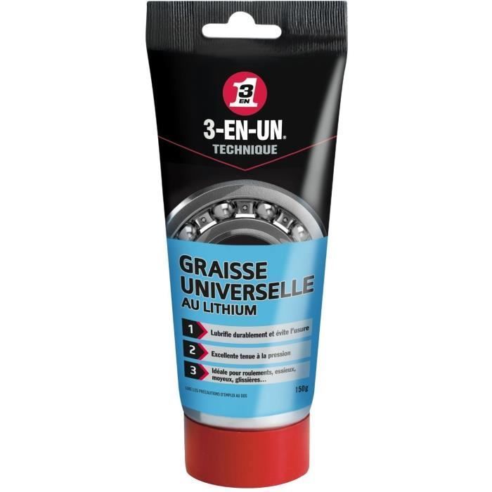Grasa de litio universal 3 en 1 de uso técnico en tubo - 150 g