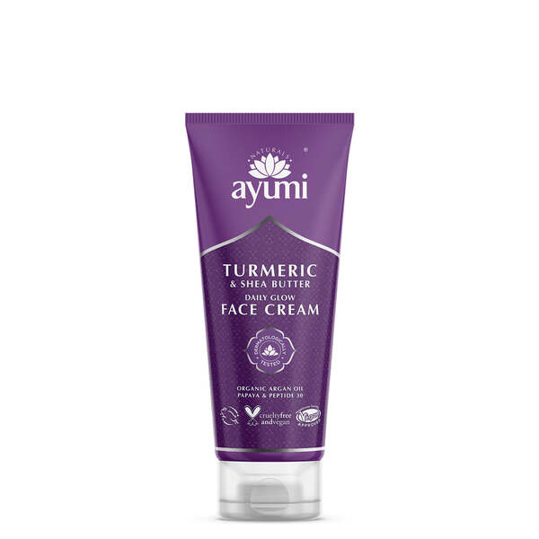 Crema facial de manteca de karité y cúrcuma de Ayumi Naturals, 100 ml